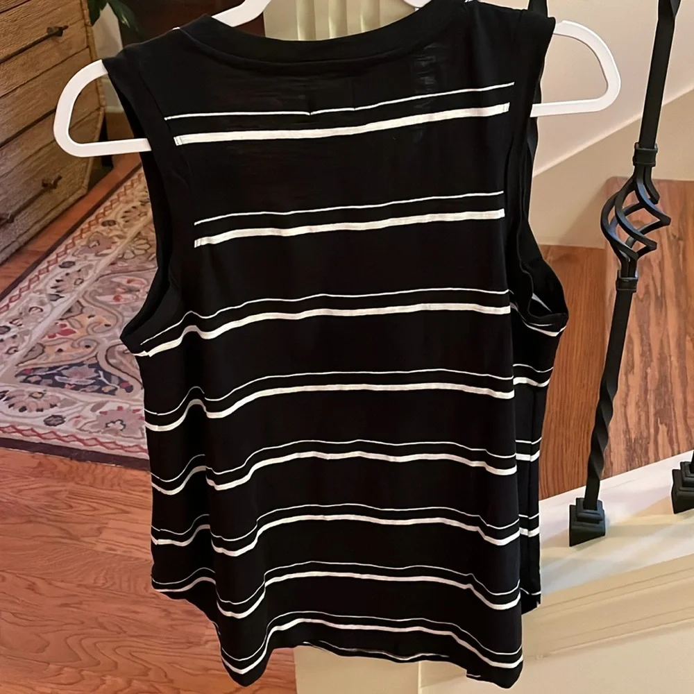 Mud Pie Black RIO STRIPE TANK TOP/NWT/Medium